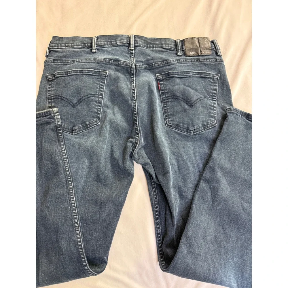 Levis 569 Loose Y2K Straight Jeans Mens 40x32 Dark Wash Blue Denim Pants